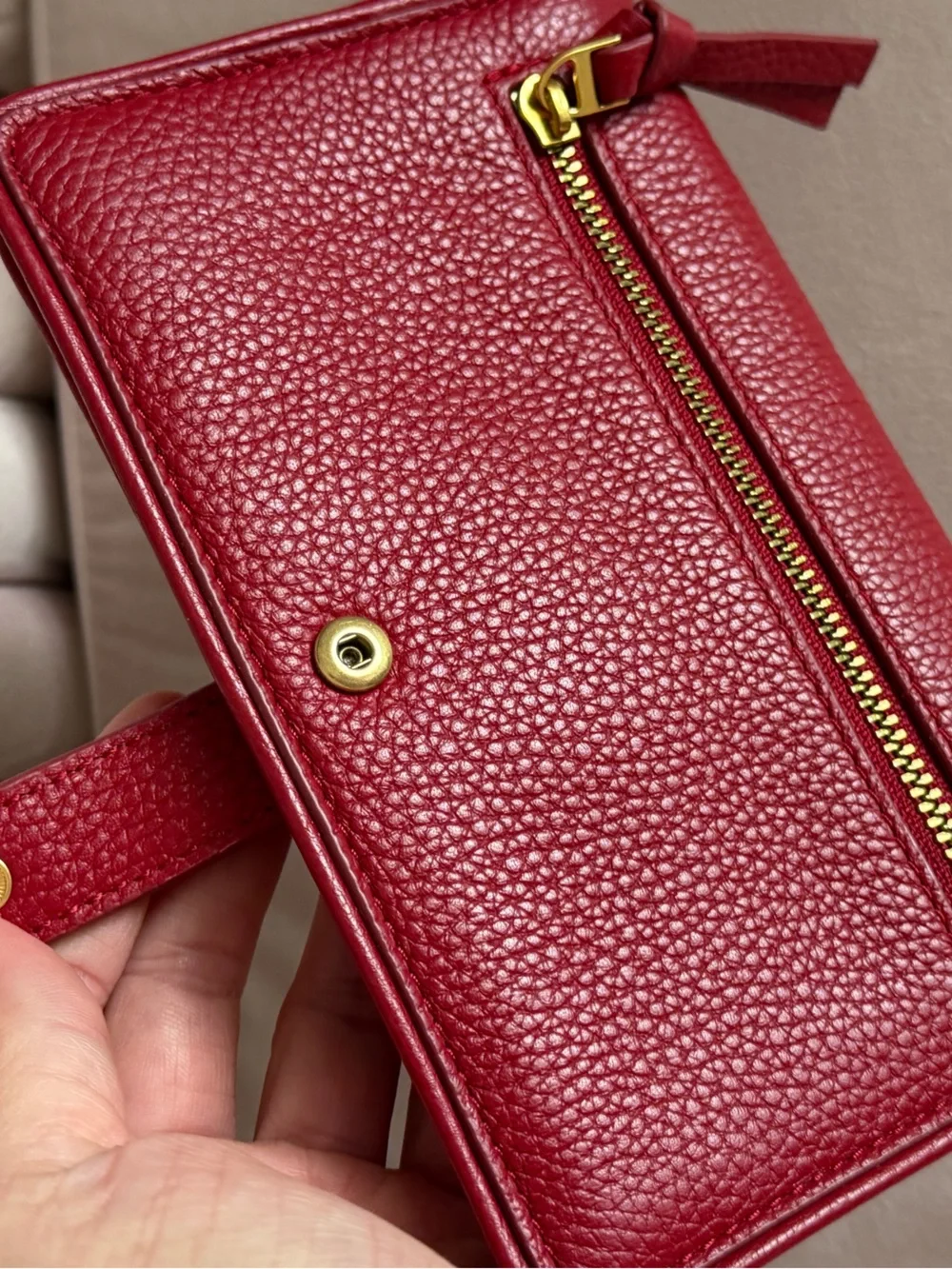 Tory Burch ❤️ Britten Red Leather Wallet